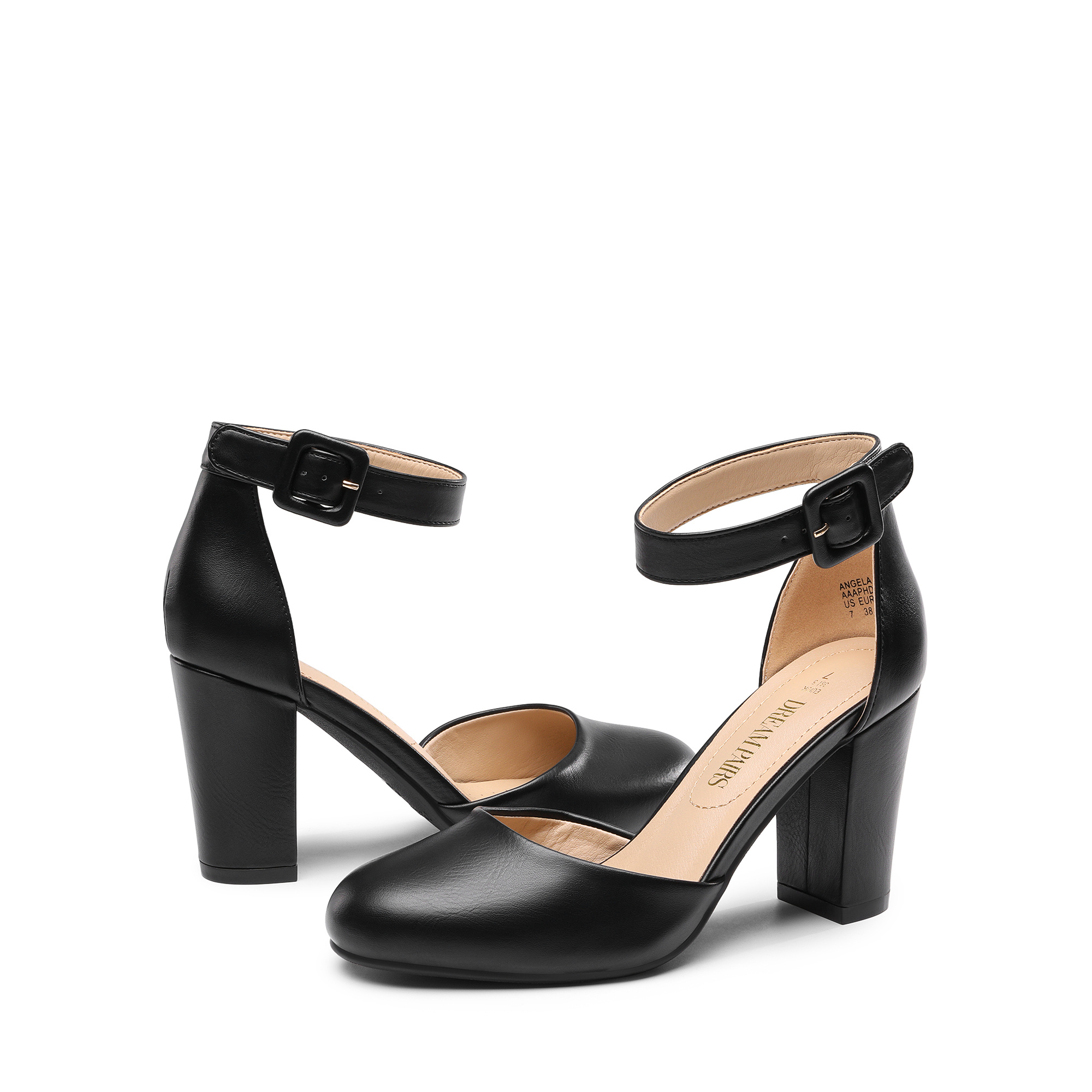 3 inch black heels closed toe best sale