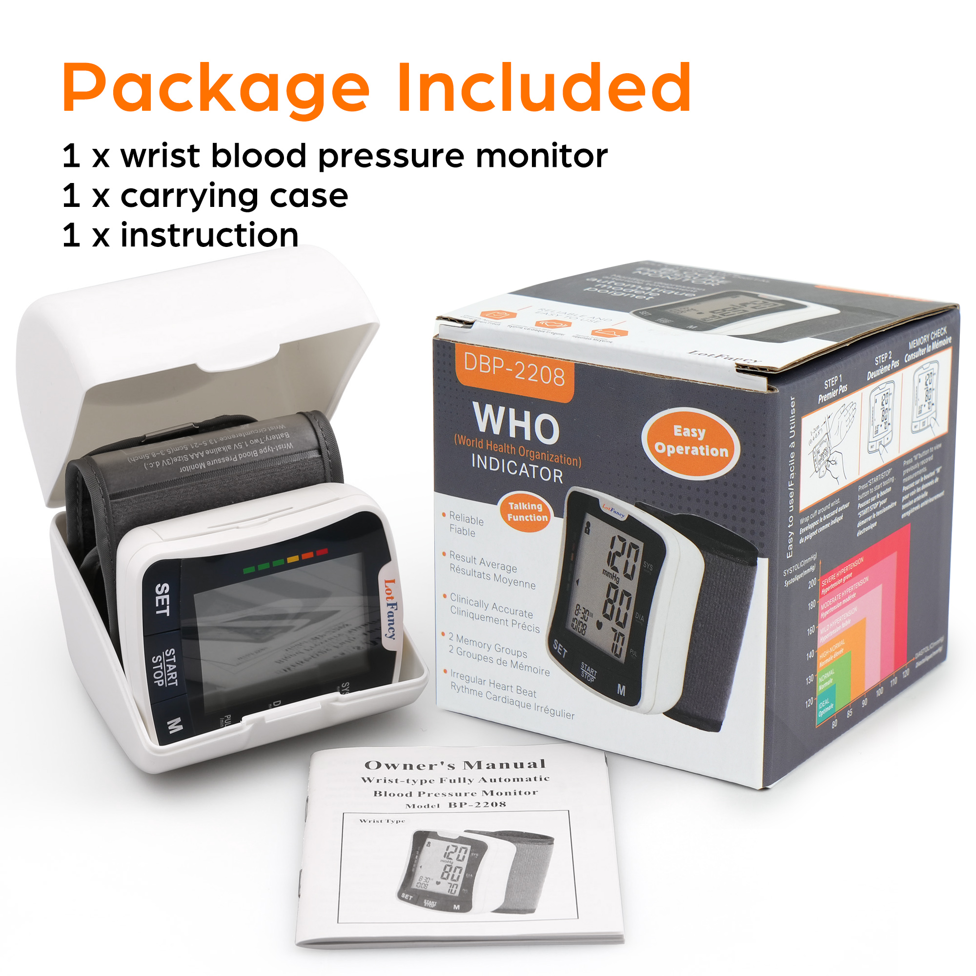 talking     for home use blood pressure machine with voice broadcast wrist blood pressure cuff 5 3 8 5 Product details 6