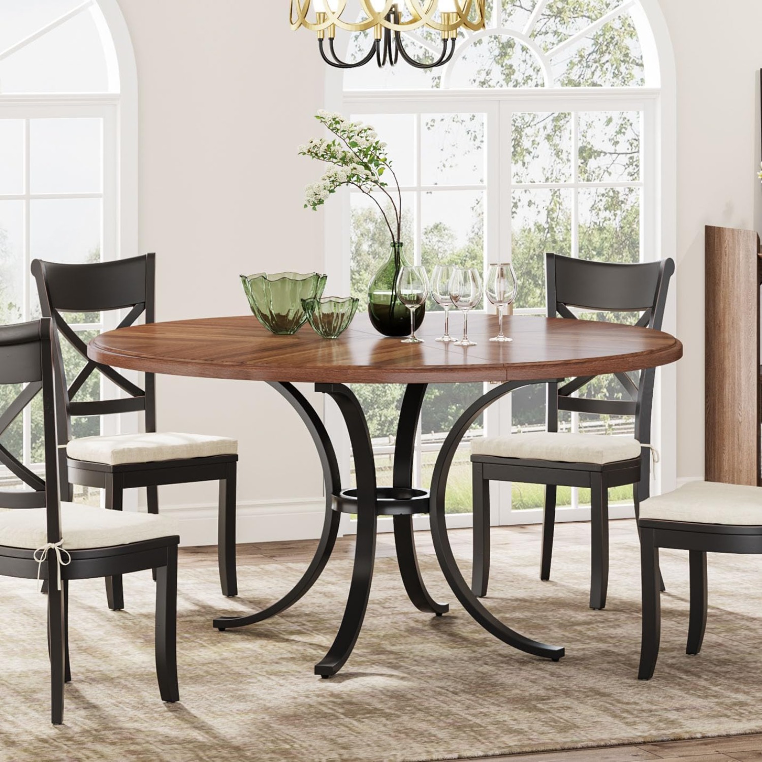Contemporary Round Dining Table 4 6 People Temu