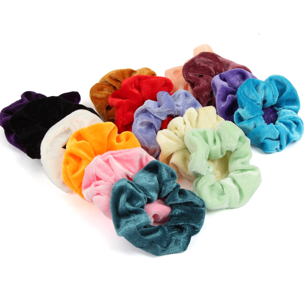 

Scrunchies For Women, 5 Velvet Hair Bands, Soft Ropes Ponytail Holder Hair Accessories