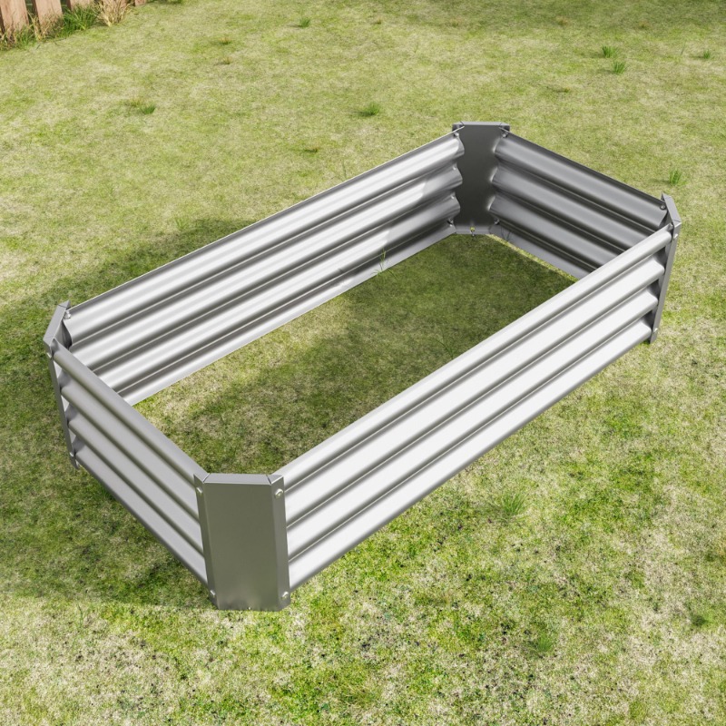 Metal Raised Flower Bed Rectangular Raised Flower Pot 421 Feet Suitable 