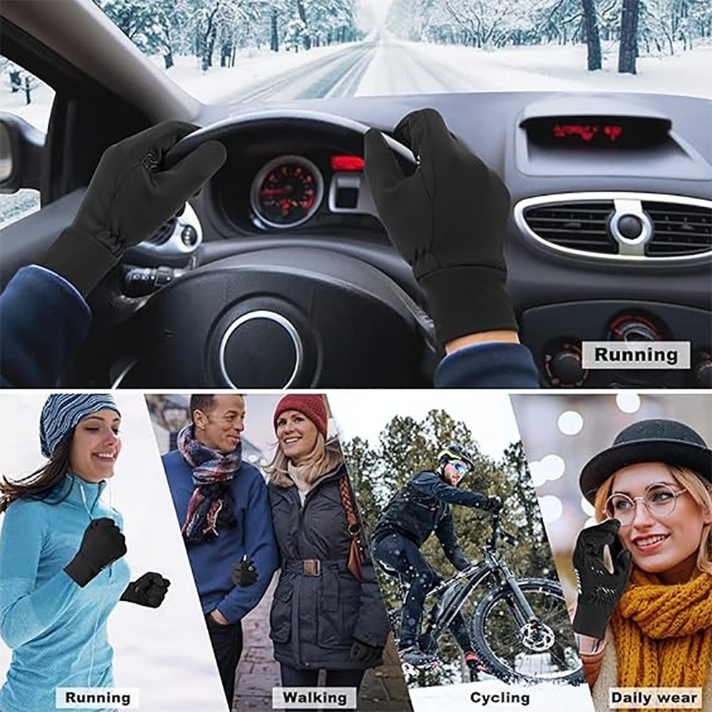 

Gloves Women Men Ski Snow Gloves Liner Thermal Screen, Suit For Running, Cycling, Biking, Hiking, Driving, Walking,