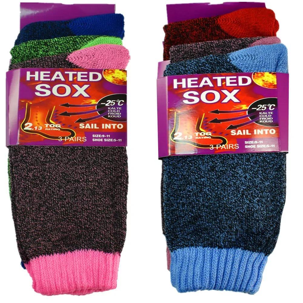 TEMU 6 Pairs Women's Winter Thermal Multicolored Ankle Quarter Socks For Cold Weather Warm Work Thermal Heavy Duty Boots Socks Size: 9-11