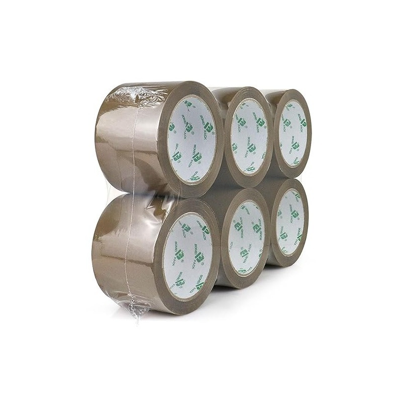 TEMU 3 Inch Brown Packing Tape, 6 Refills Rolls Wide Packaging Tape For Moving, Shipping And Storage, 2.0 110 Yards