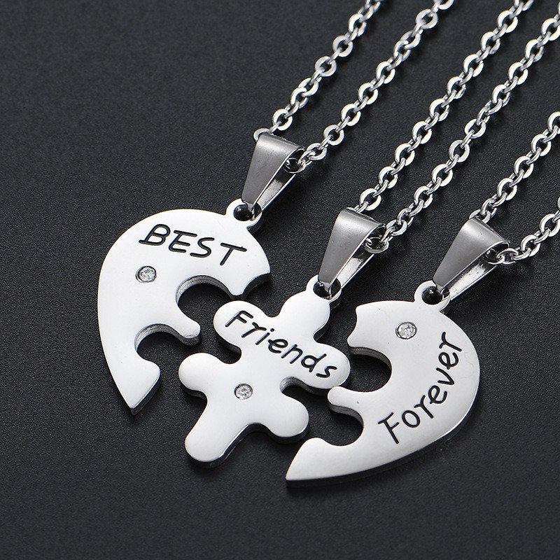 

New Year Valentine Mother’s Day Party Gift Heart Necklace Set——3 Pc