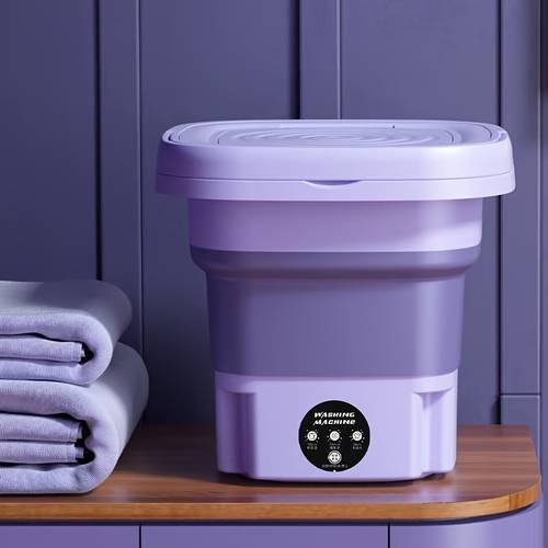 small portable washing machine mini washer 8l high capacity with 3 deep cleaning for underwear baby clothes or small items foldable washing machine for apartments camping travel small size space saving
