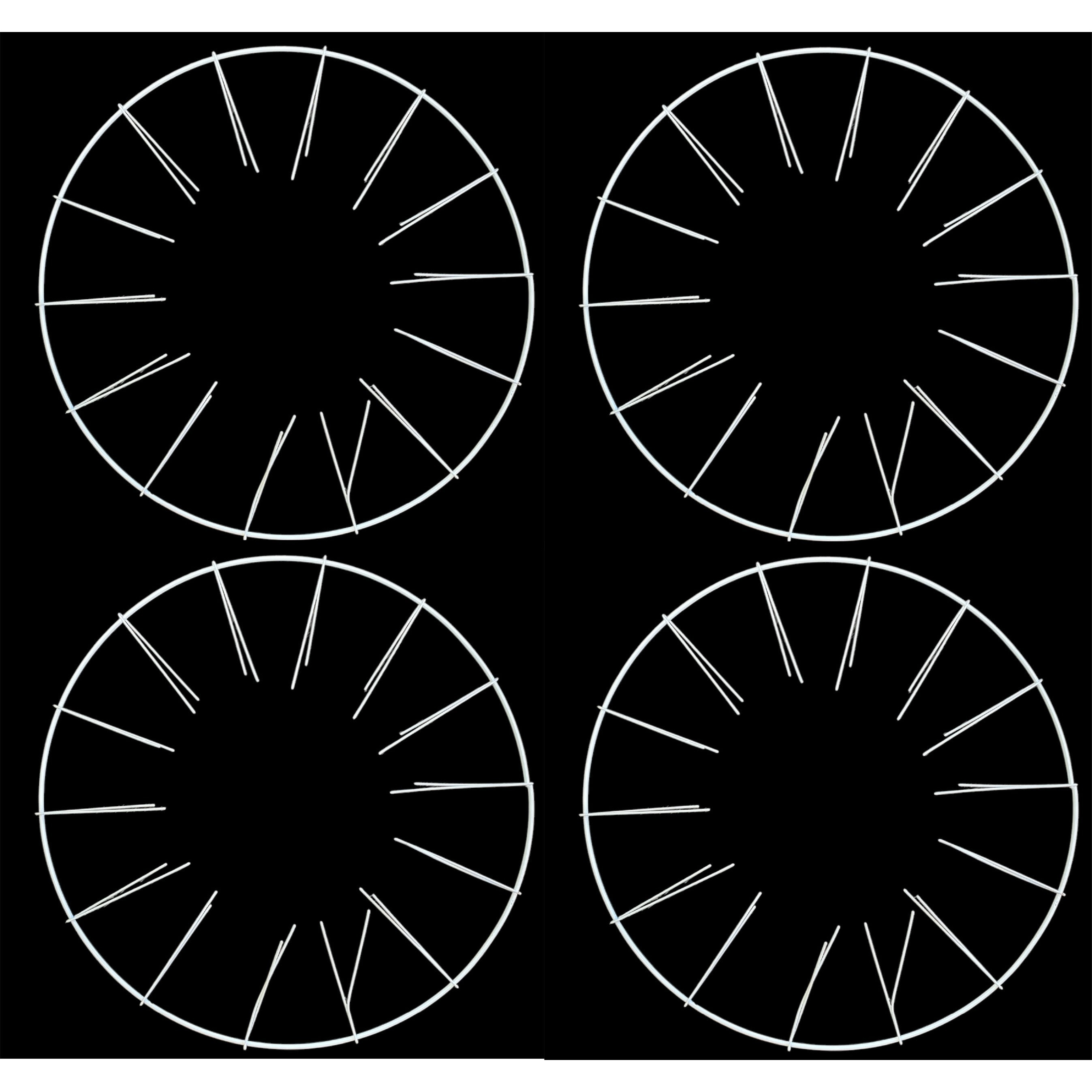 14&*; Inch White Wire Deco Mesh Frame Wreath Form