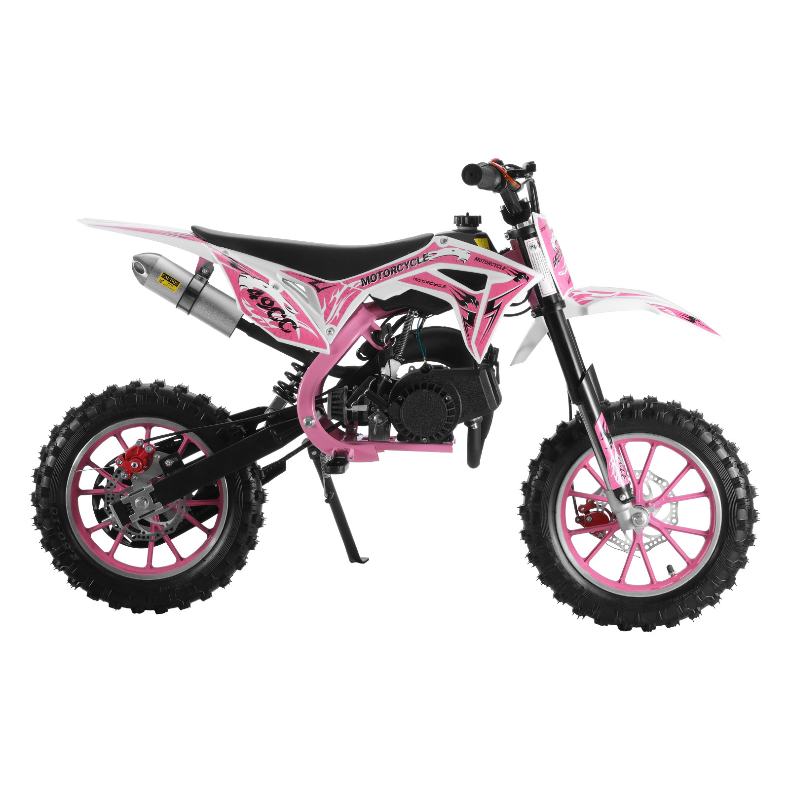 A 47.24 x 29.53 inch mini Motocross 49cc 2-stroke children's motocross, gas-powered motocross, off-road mini motocross, pocket motorcycle with front and rear disc brakes, racing top speed 20KM/H (blue)