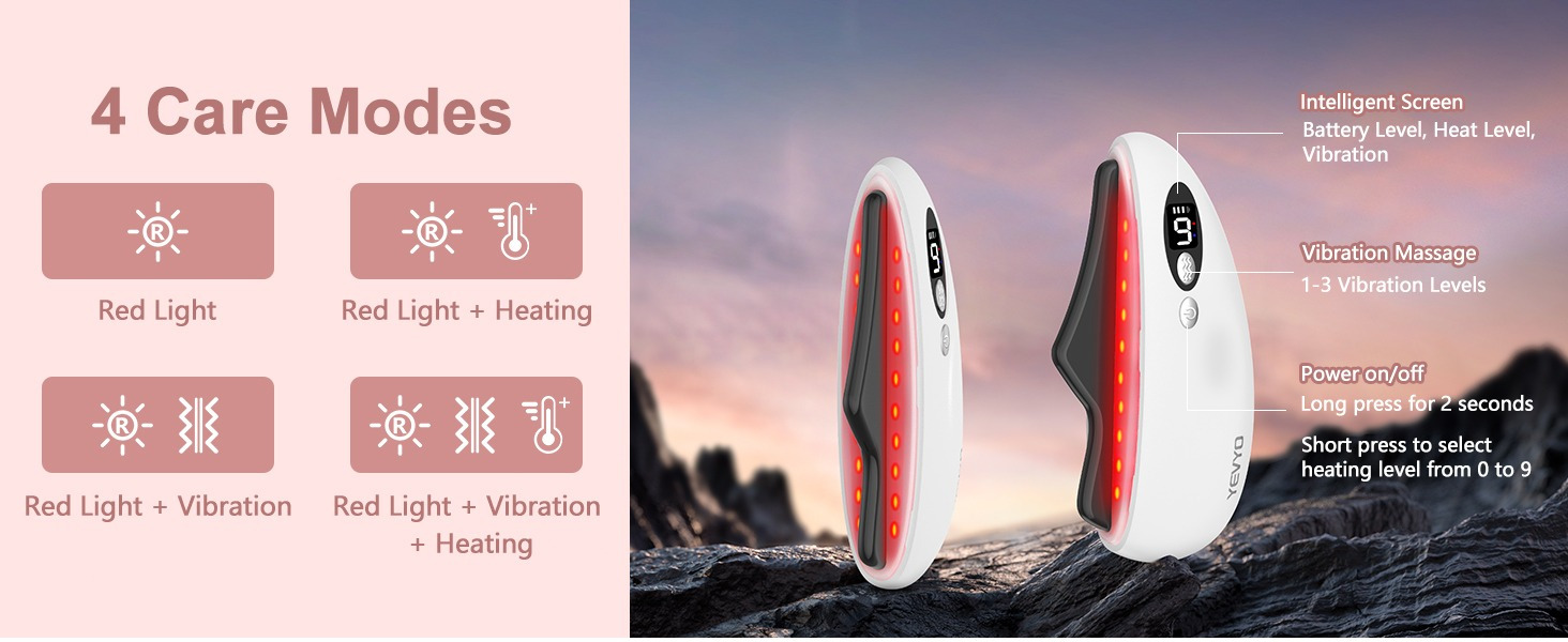 Black Obsidian Electric Gua Sha – Heated LED Massager