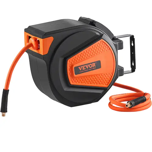 retractable air hose reel 3 8 50 air hose max 300psi air reel with 5 in lead in ceiling wall mount enclosed 180