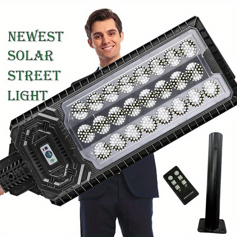 

888led Solar 6500k Solar Street Light Motion Sensor Remote Control Energy- Waterproof Commercial Area Yard And Outdoor Lighting