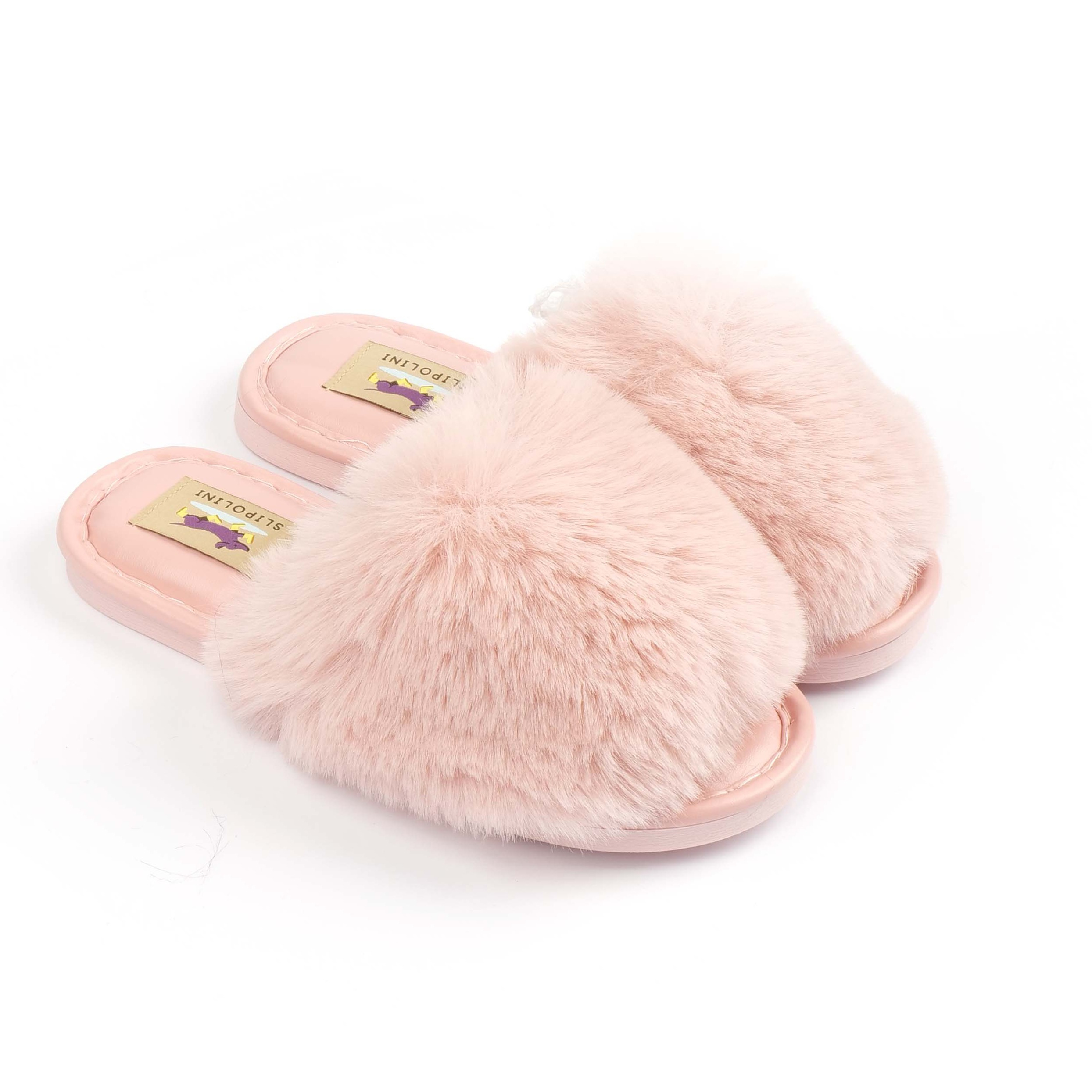 Fluffy Plush Slippers For Women - Cozy Indoor Footwear, Plush Fabric, Slip-on Design, In Neutral Tones - Comfortable And Relaxing For Lounging At Home, Winding Down , Or Cozy Evenings