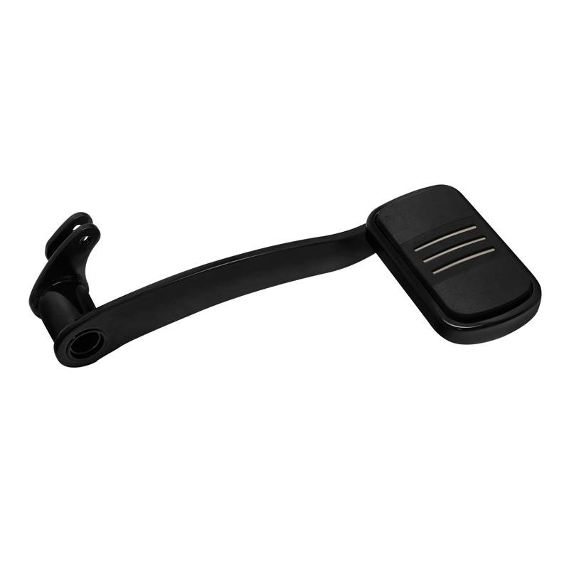 TCMT Black Brake Arm Lever Pedal For Harley Electra Glide & Road Glide 2014-2024 - Right Side Fit, Iron/Rubber