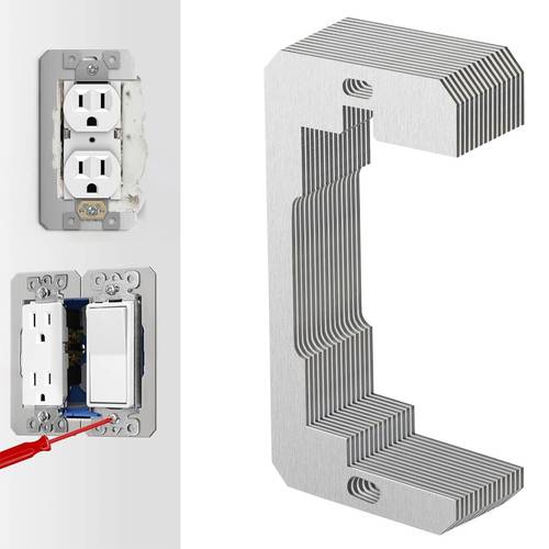 15pcs wall plate spacer fit device level plate receptacle spacers shims leveler for loose electrical outlet fix