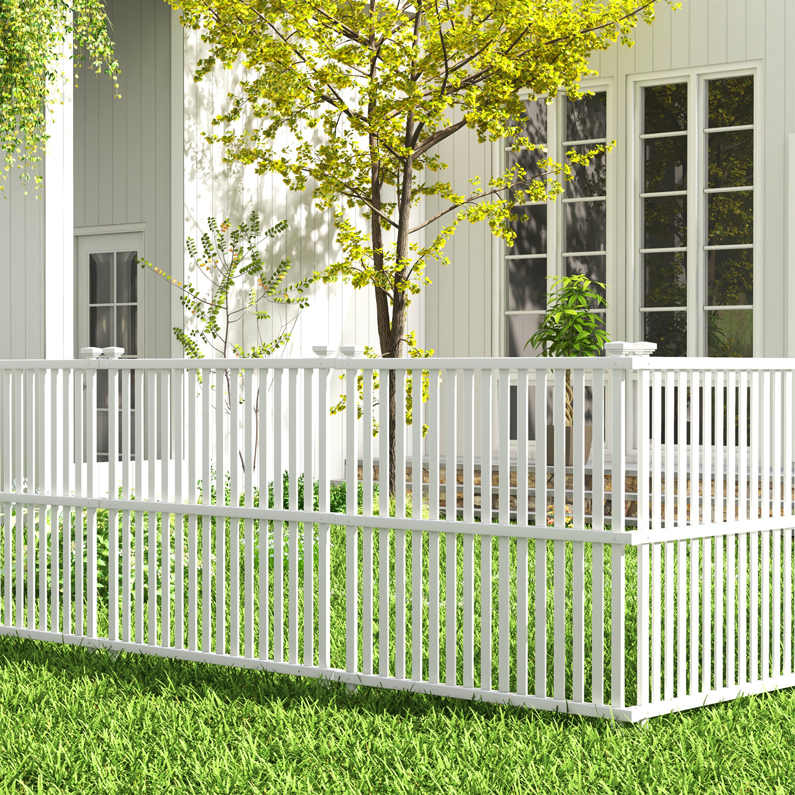 COSTWAY Air Conditioner Fence Panel, 45