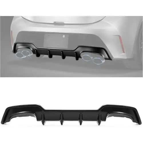 Gloss Black Front Bumper Lip Spoiler Splitter For Toyota Corolla LE S SE XSE 2014-2019 – 4-Piece Kit