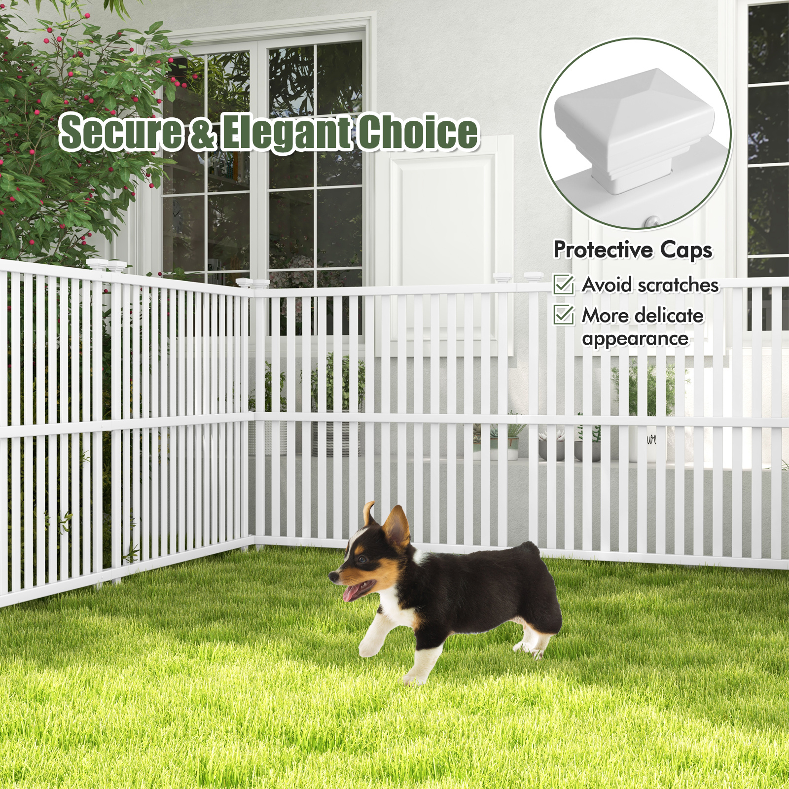 COSTWAY Air Conditioner Fence Panel, 45