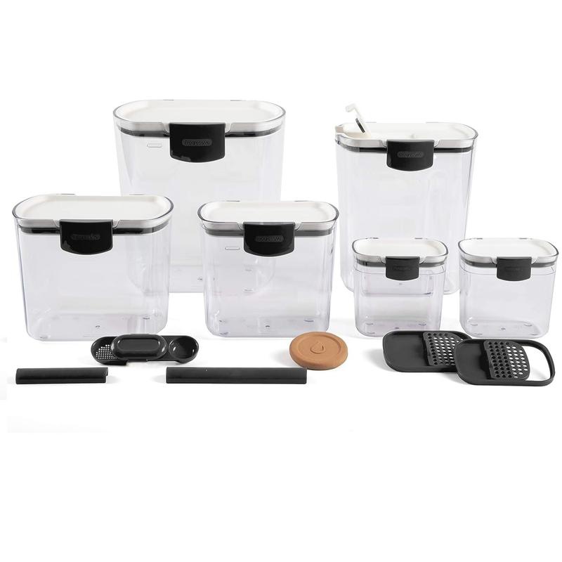 * International * * * Plastic, Airtight Food, Flour and Sugar Storage Container Set, 6 Pie