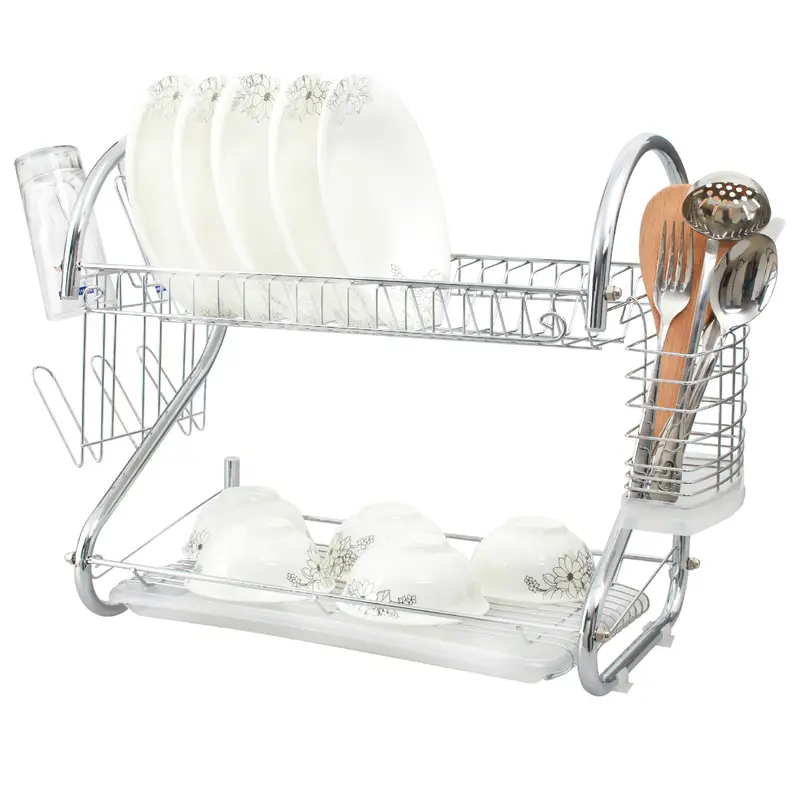 2 tier Dish Rack easy Assemble Large Capacity Dish Drying - Temu
