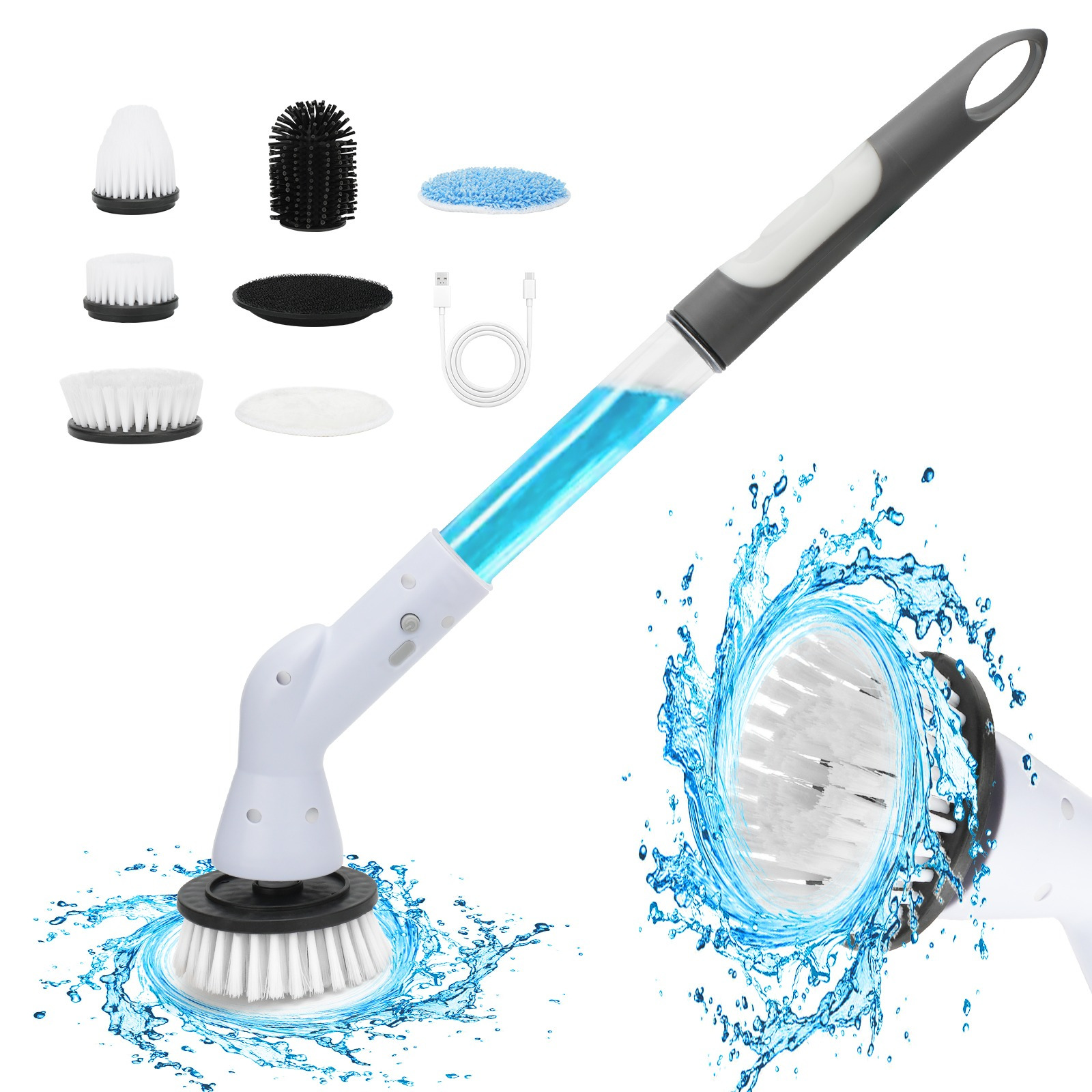 

6-in-1 , Bathroom Cleaning , Long And 6 Replacement , Cleaning For , And