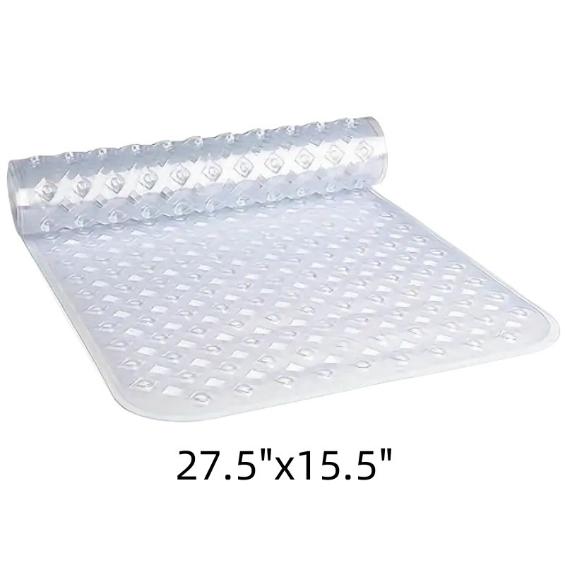 

1pc Rectangle Bath Rug Suction - Drain, Massage - For , , Bathtub, And Bathroom Accessories