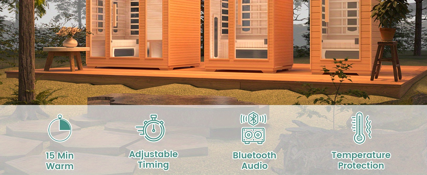 4-Person Infrared Sauna Interior