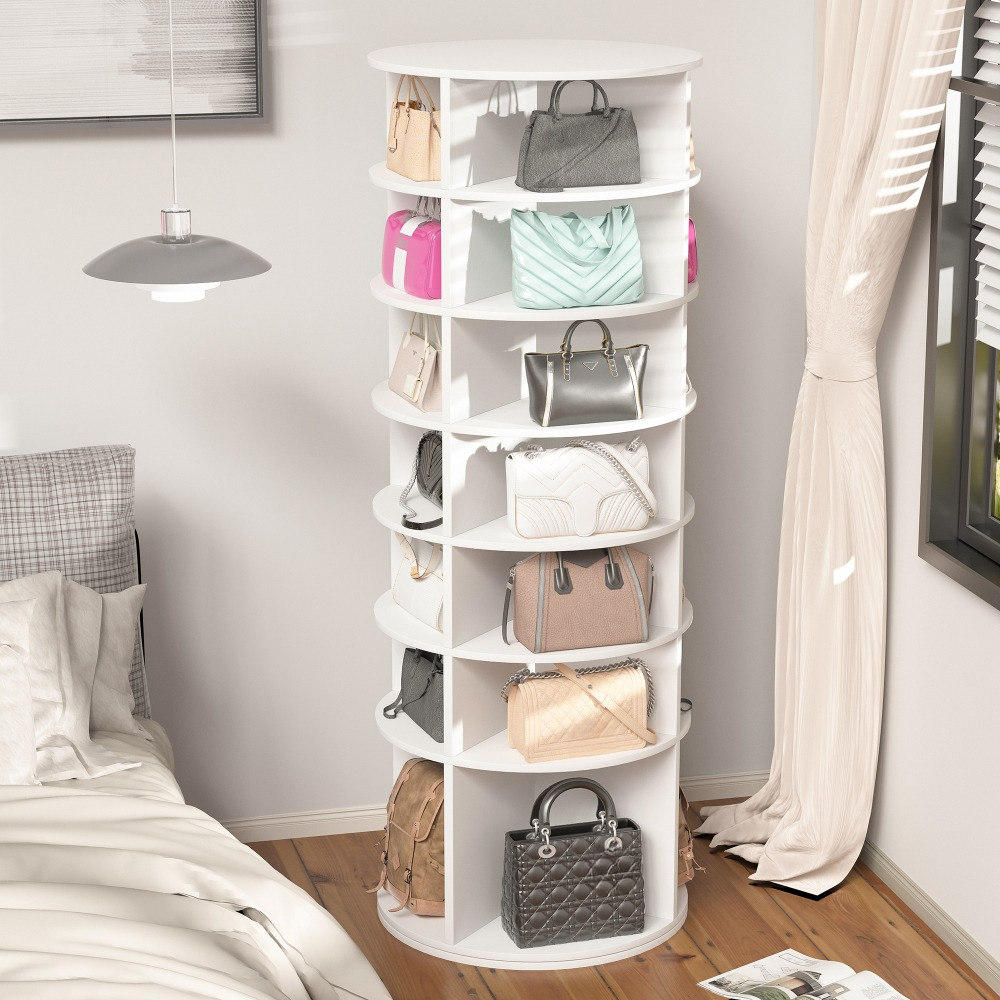 

72.4 7- Rotating Shoe , Rotating Shoe , Free-standing 360 Rotating Shoe Storage , Can Hold 28 Of , Suitable For Bedrooms, Cloakrooms ()