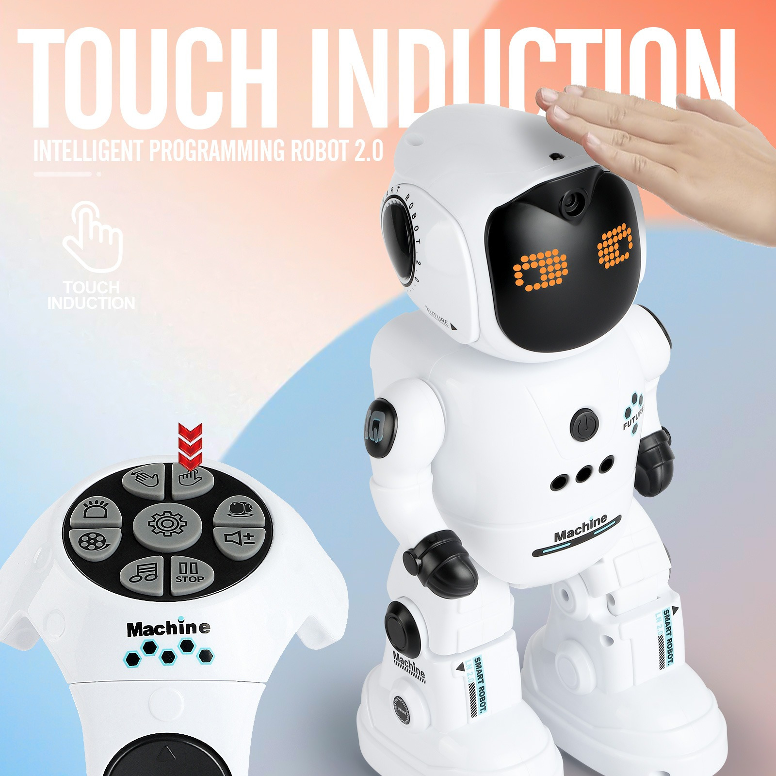 Smart RC Robot Remote Control Robo Toys RC Robots with Gesture Control and Interactive Intelligent Programming Warriors as Christmas Gift for Kids 5-7