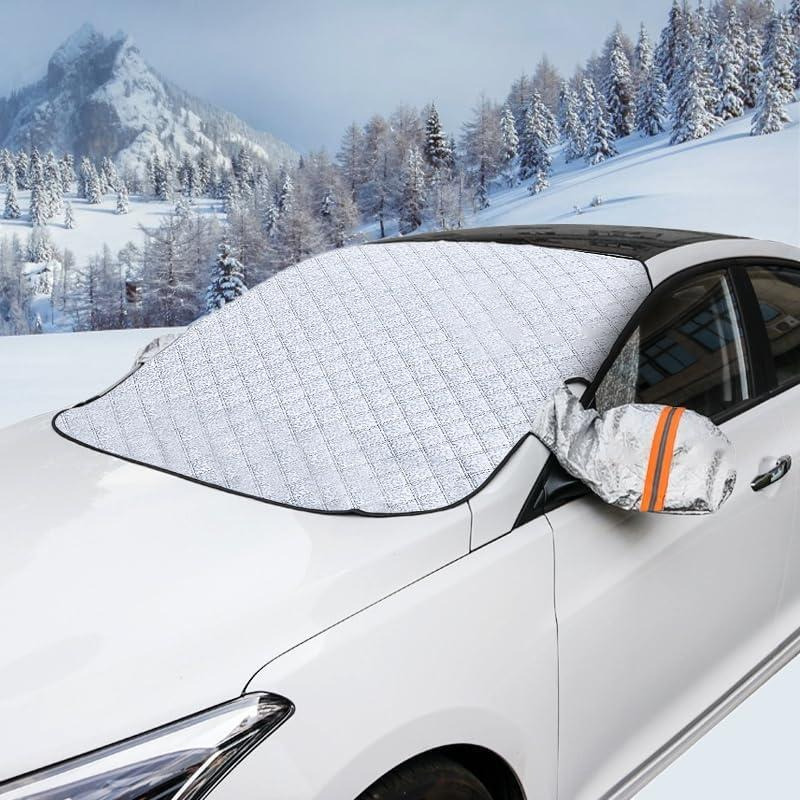 TEMU Winter Car Front Windshield Snow Blocking Winter Outdoor Car Cover Summer Sunshade Installation