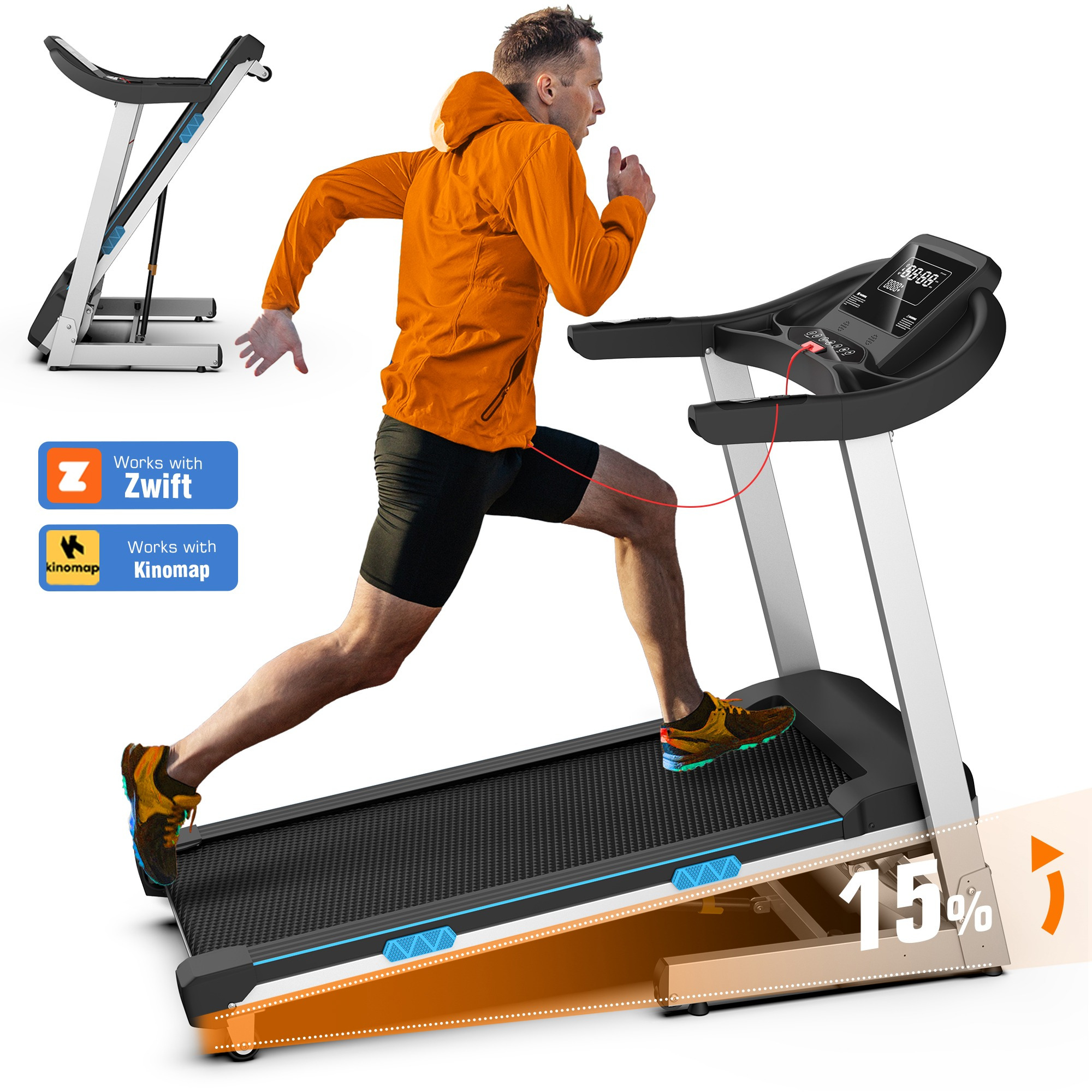 

Auto Treadmills For , 3.0hp Running , 320lbs , For Gym Use, Apple , Voice Control ,