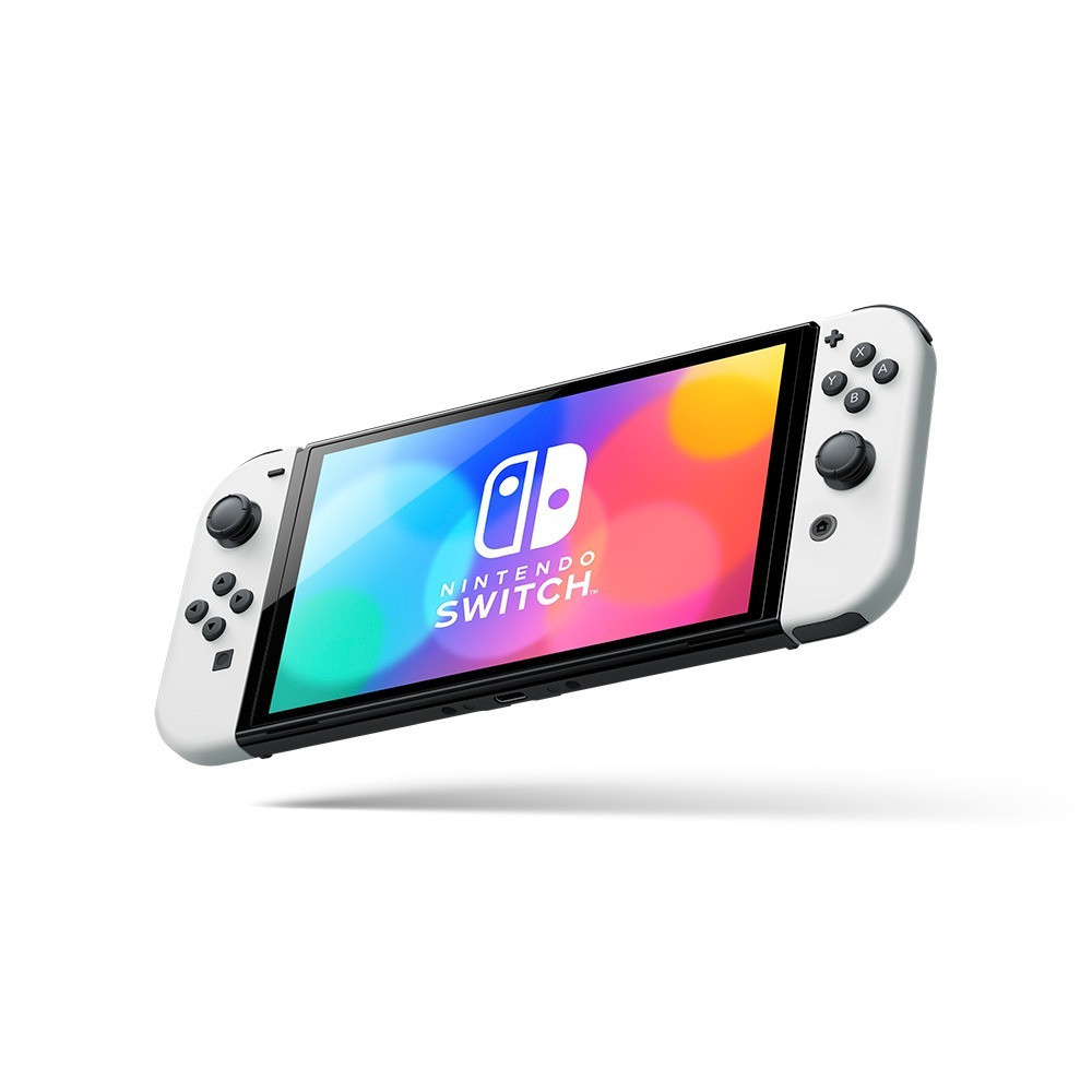 Nintendo Switch OLED Model with White and Black Joy-Con