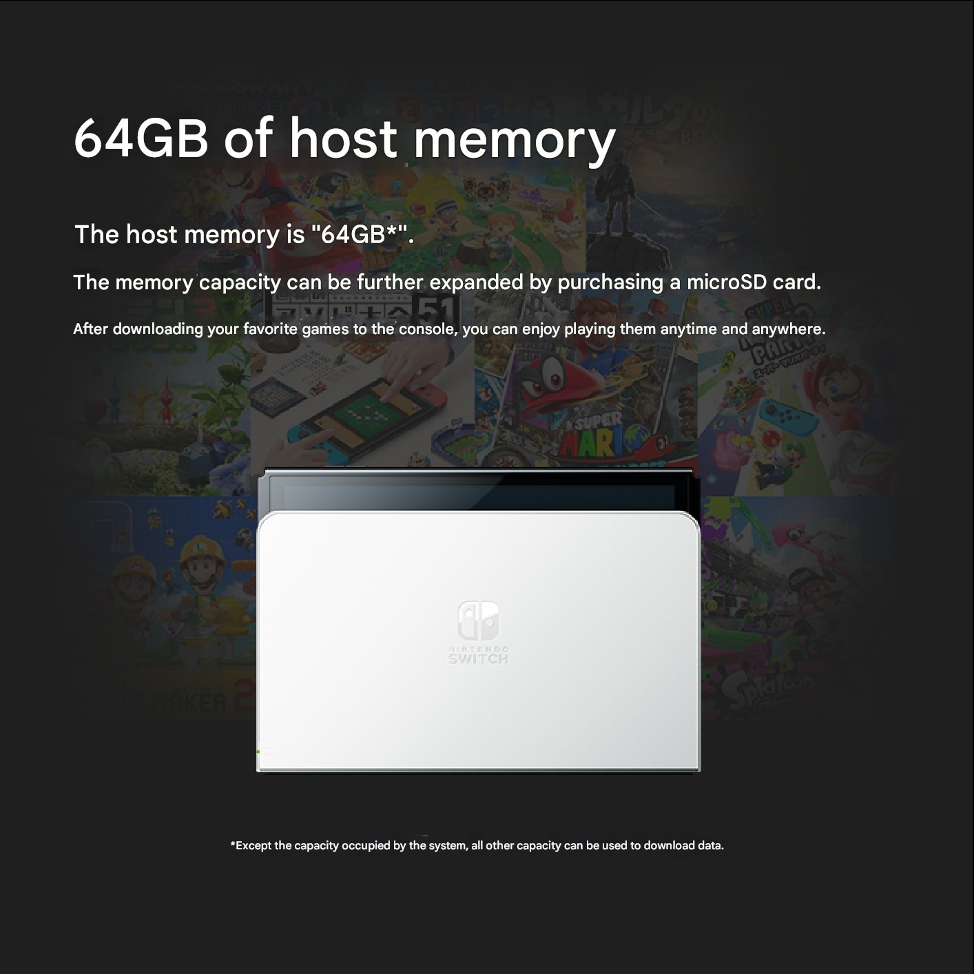 Nintendo Switch OLED Model with White and Black Joy-Con