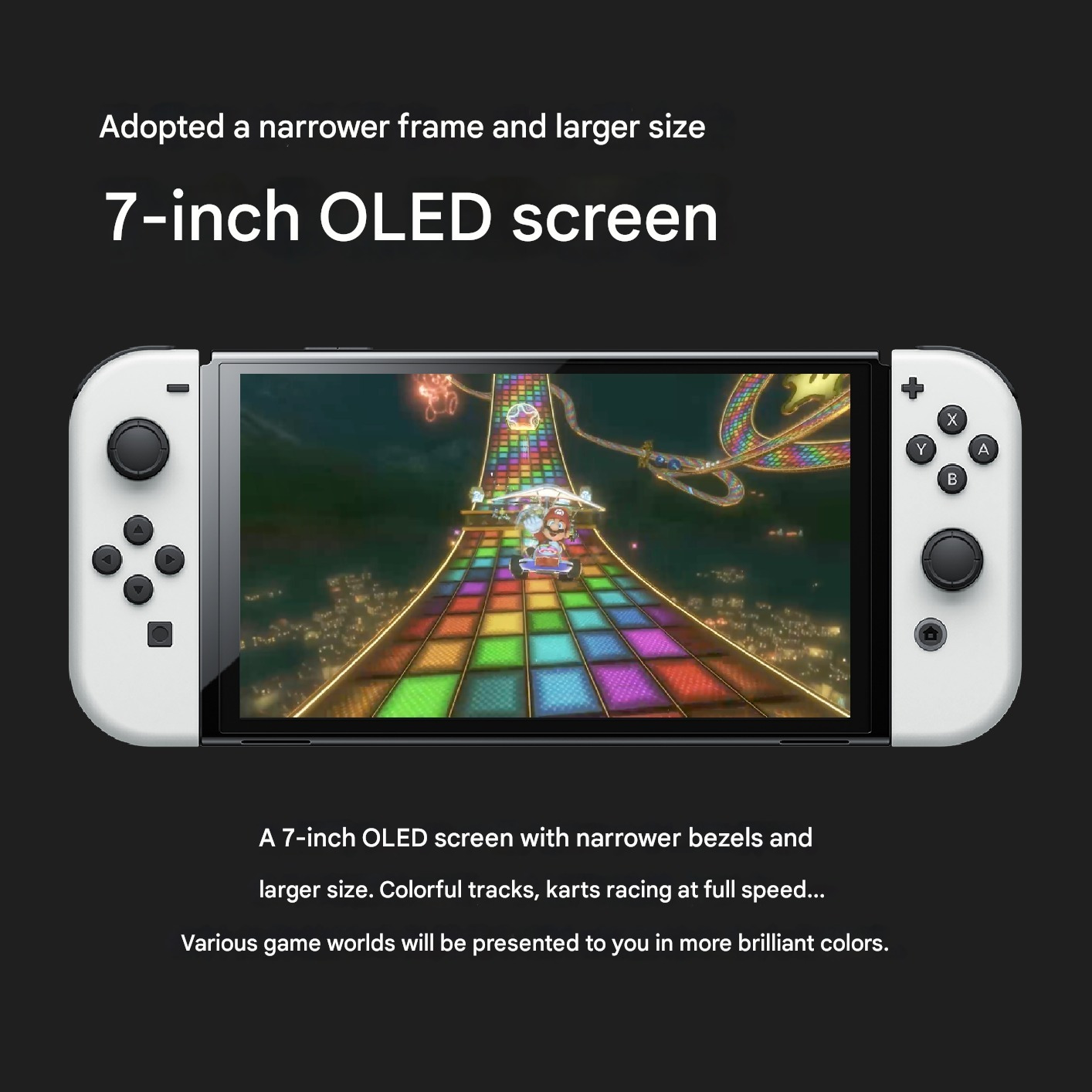 Nintendo Switch OLED Model with White and Black Joy-Con