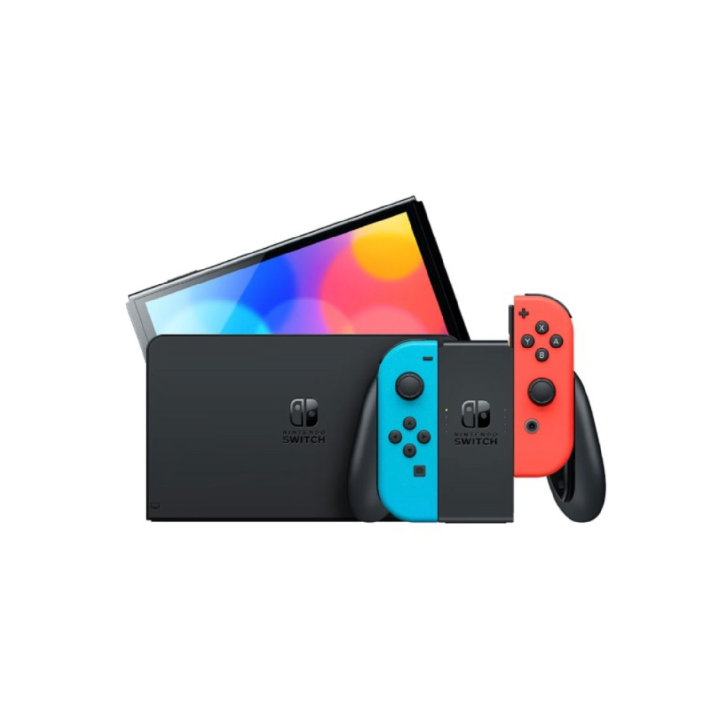 Nintendo Switch OLED Model with Red and Blue Joy-Con
