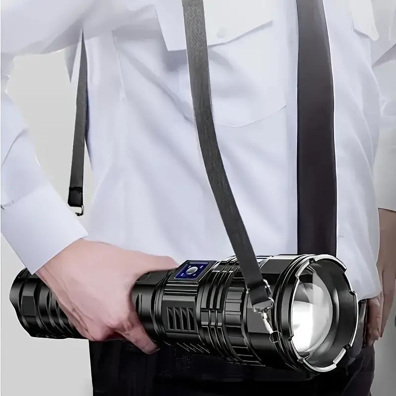 

Rechargeable Led Flashlight - Ultra-long , Suitable For , Camping, Fishing, Hunting, Hiking, Emergencies, Cycling, And Trekking.