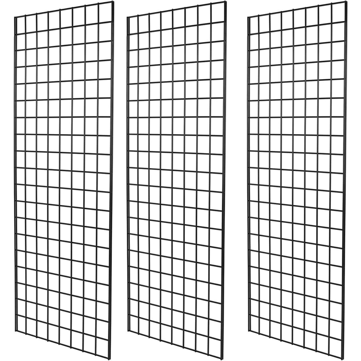 

22‘’ X 71‘’ Wire For Retail Display , 5mm Wire, 140 Lbs Weight Capacity Grid Wall Display Rack, 3-pack Black