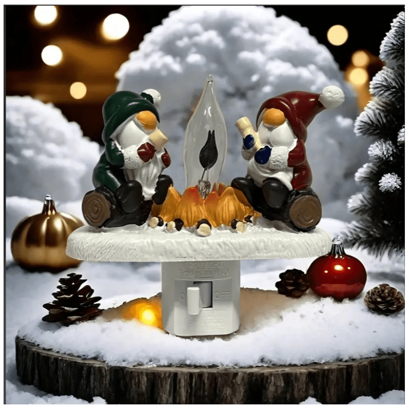 

1pc 2024 Santa Campfire Flickering Nightlight - Realistic Flameless Candle With , Creator For Christmas Eve Decor, Safe And Energy-, Indoor And Outdoor Use