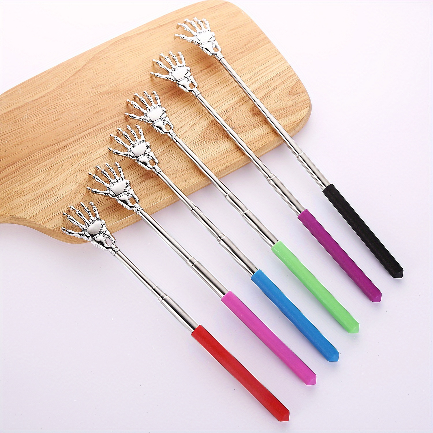 

5 Portable Stainless Steel Adjustable Back Scratcher With Retractable