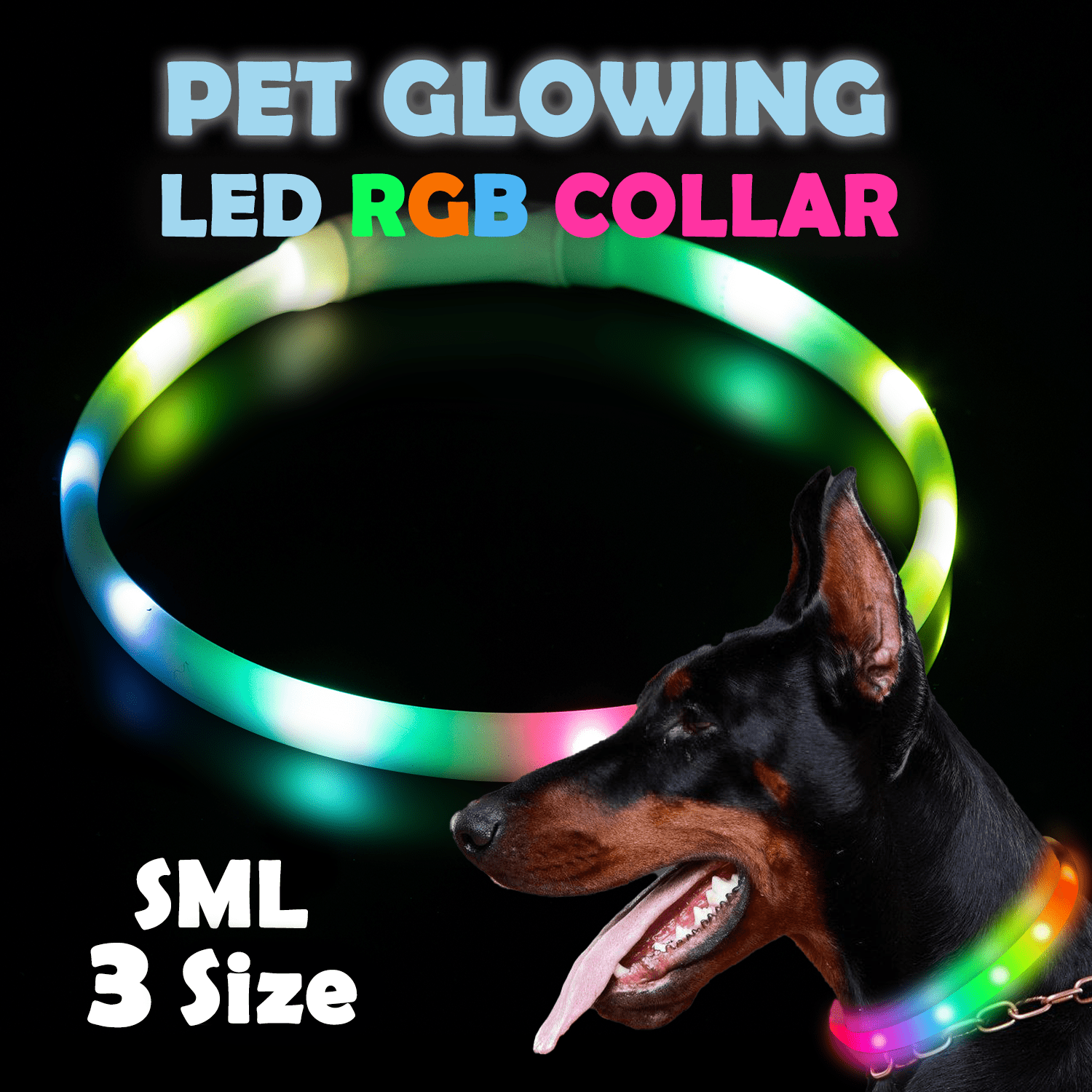 

Rgb Led Dog Usb Rechargeable Collars For Walking Lighted & Behavior Aids For Small And