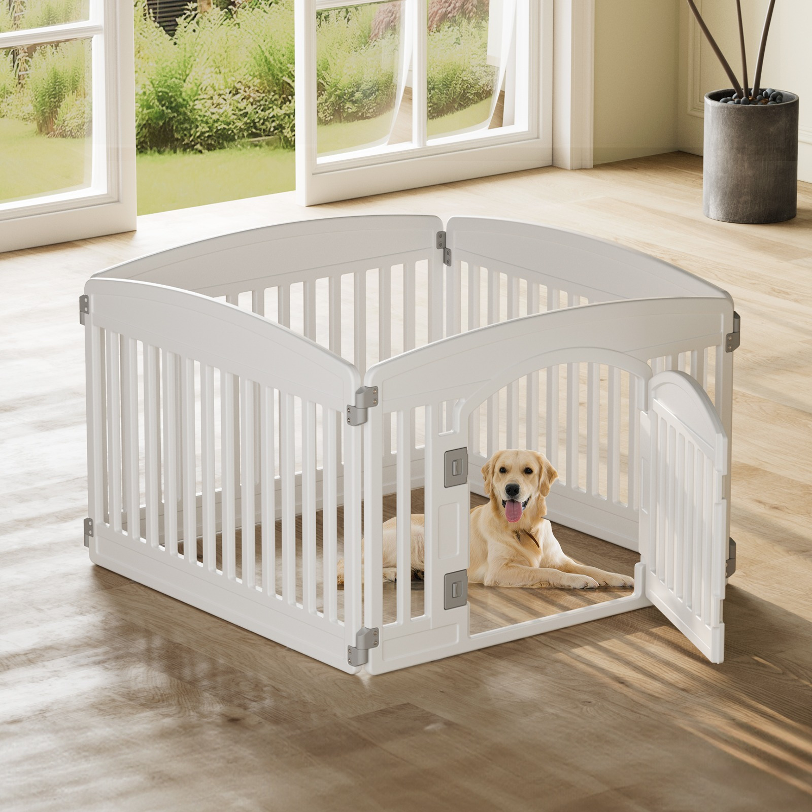 TEMU Jhk Dog Playpen | Indoor/outdoor Pet Fence | Folding & Portable | Easy To Clean