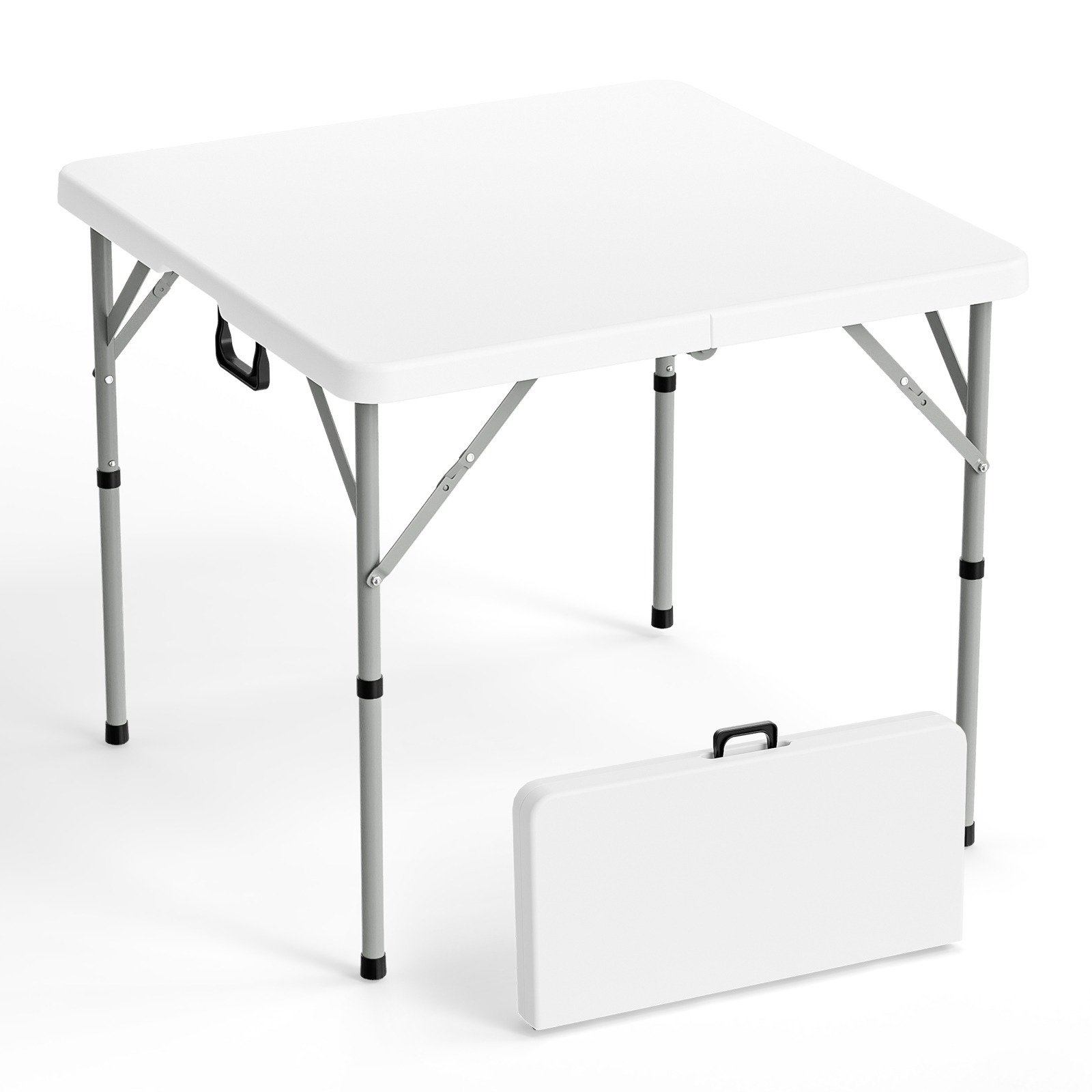 TEMU Folding Table, Bi-folding Plastic Table, Portable Plastic Dining Table For Or ，