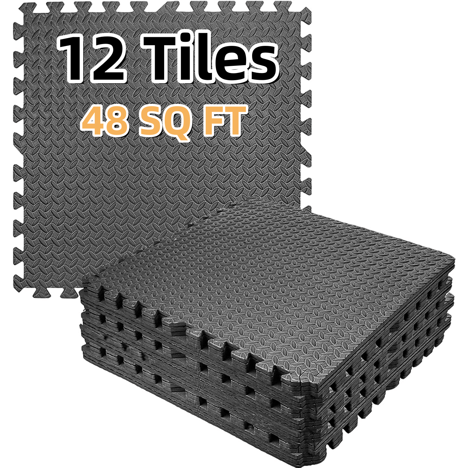 

12pcs 24x24in 48 Mat, Eva Foam Mat For Christmas , Gym, ,