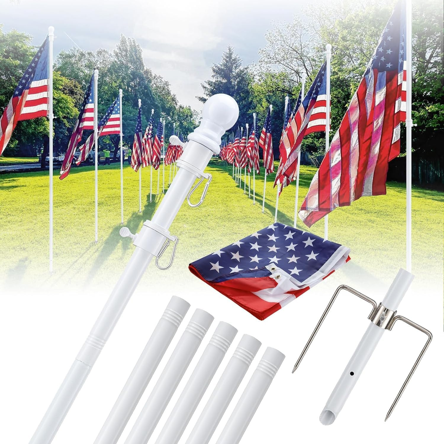 

Poles For 8.2ft Telescoping Kit For 35ft , Steel Portable Residential 35ft For (1 , )