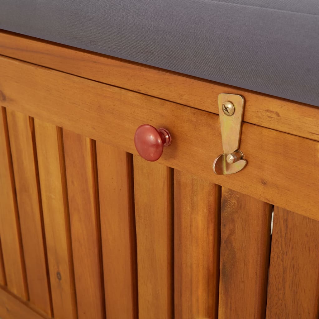 vidaXL Outdoor Storage Bench Deck Box for Patio Furniture Solid Wood Acacia