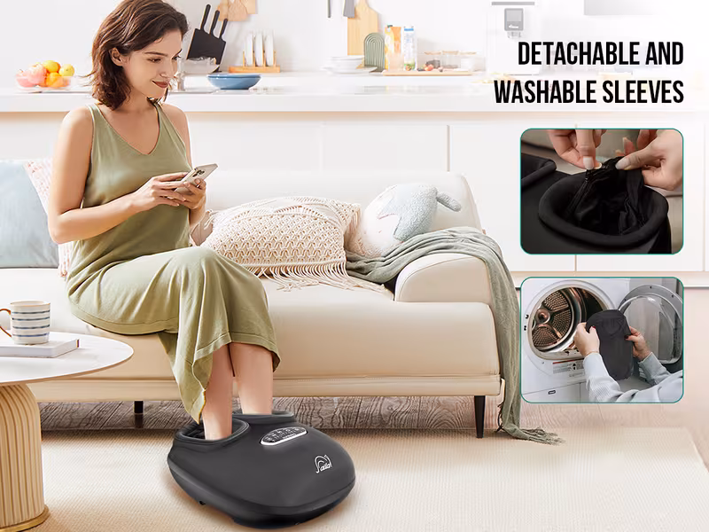 shiatsu foot massager with heat deep kneading compression vibration christmas gifts for dad and mom Product details 5