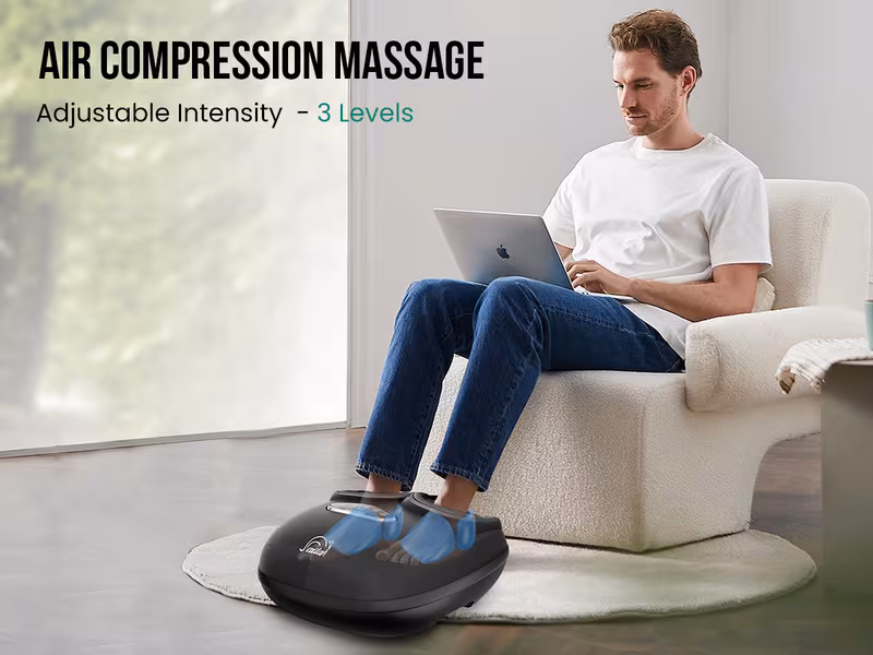 shiatsu foot massager with heat deep kneading compression vibration christmas gifts for dad and mom Product details 3