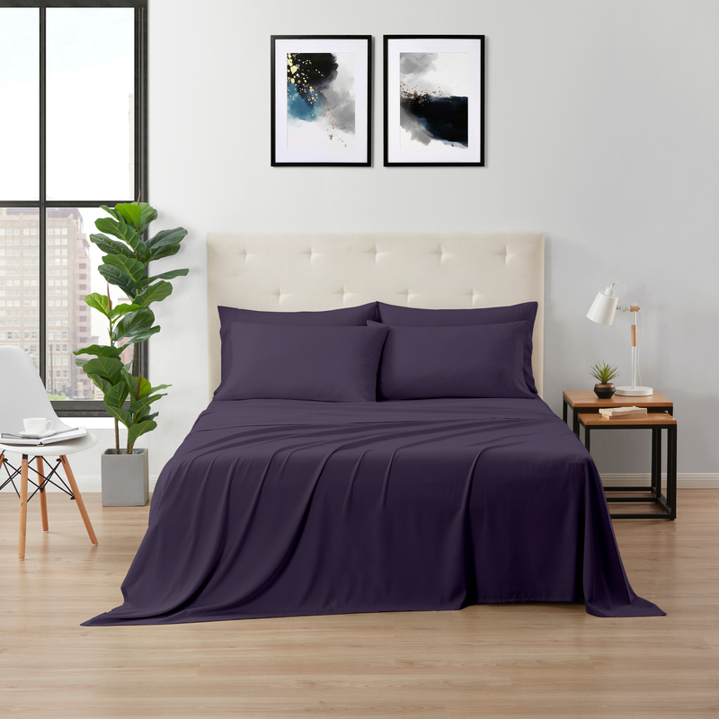 TEMU Bamboo Cooling 6 Piece Sheet Set - Breathable, Wrinkle-free, And