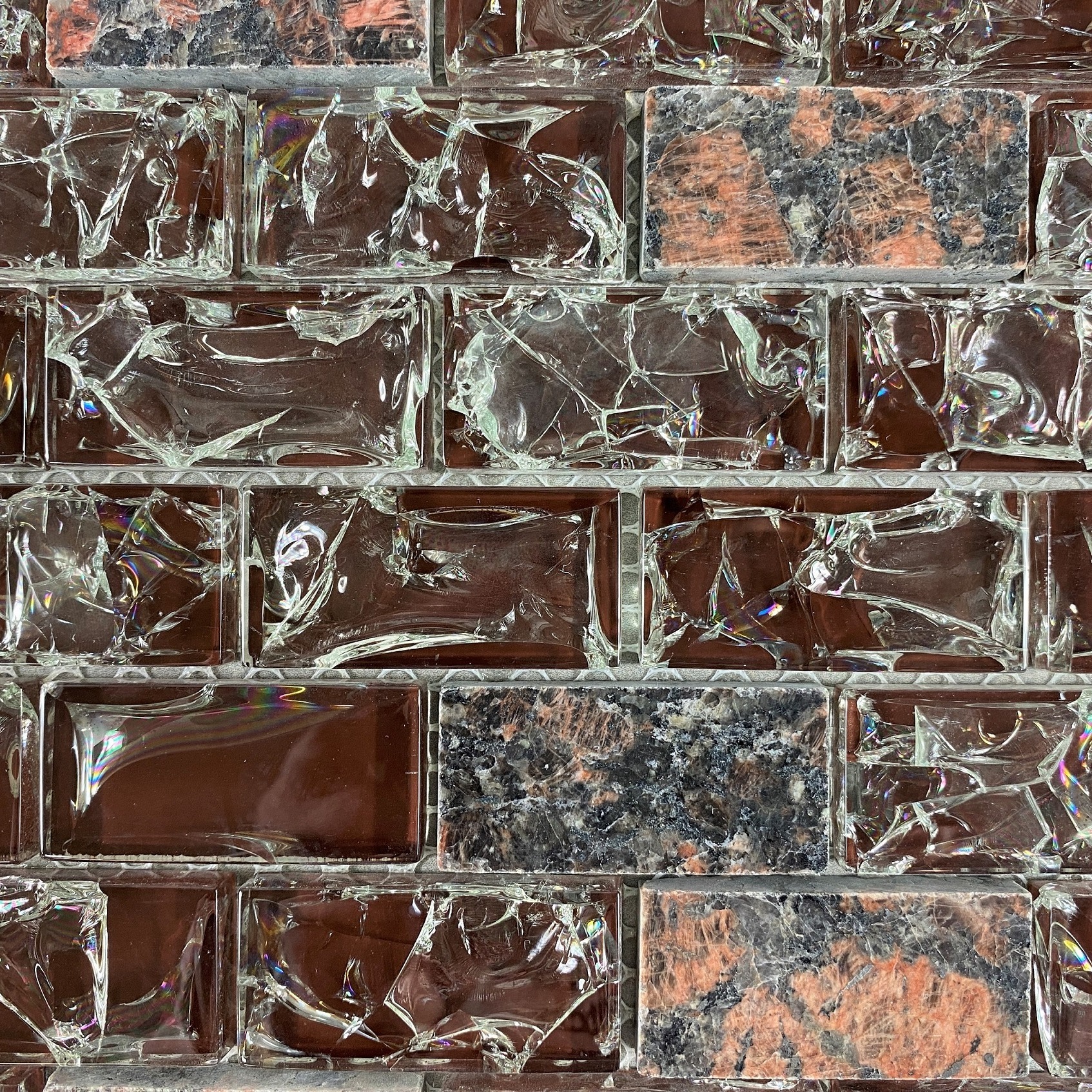 Glass Granite Mosaic Wall Tile / Kitchen Backsplash / Temu