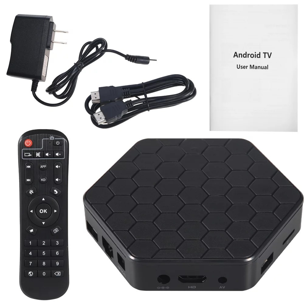 4gb 32gb t95  android 12 0 leather dual tv box with remote control 2