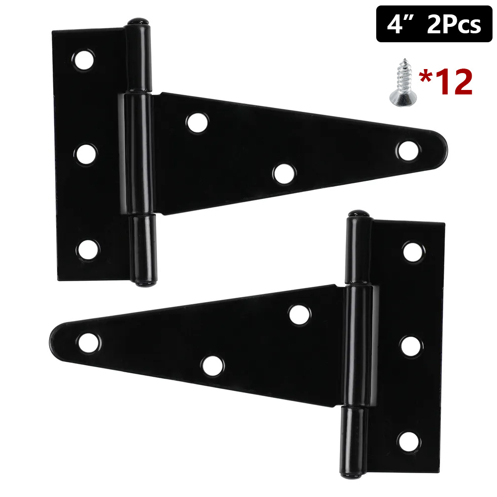 thumbnail image 2 of 2-Pack 3 Inch Heavy Duty Weldable Steel Hinges - 12 Ga Rust-Resistant Butt Hinges For Trailers, Gates, & Doors | Supports 25 Lbs Each 2 of 11